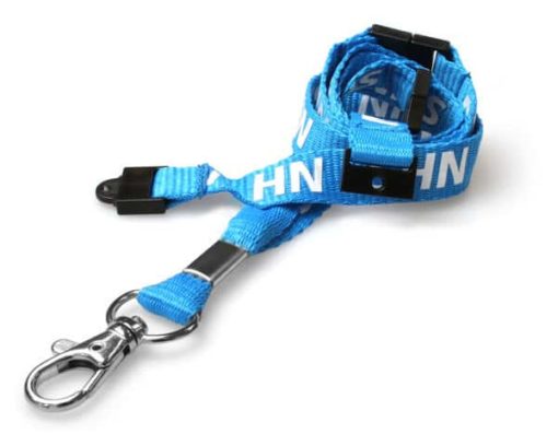 NHS Branded Lanyards with Triple Breakaway and Trigger Clip