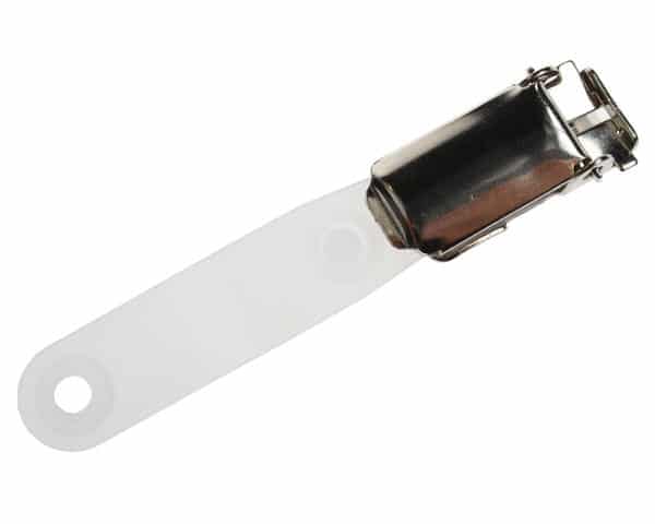 Lever Clip with Plastic Popper - 60mm Clear Strap