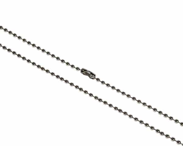 Metal Bead Chain Necklace - 36" - Nickel Plated