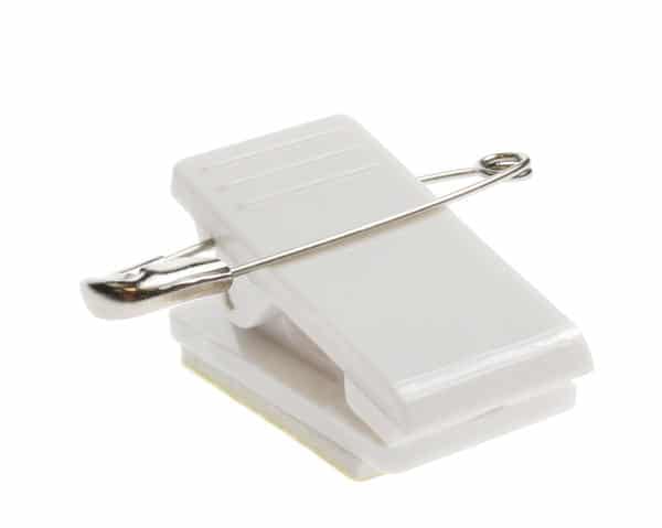 Plastic Combination Clip & Safety Pin with 23 x 14 mm Self Adhesive Pad