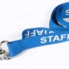 Breakaway Lanyard - STAFF Printed - 15mm Width - Sky Blue - Lobster Clip