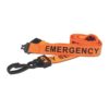 EMERGENCY Printed Breakaway Lanyard in Black - 15mm Wide