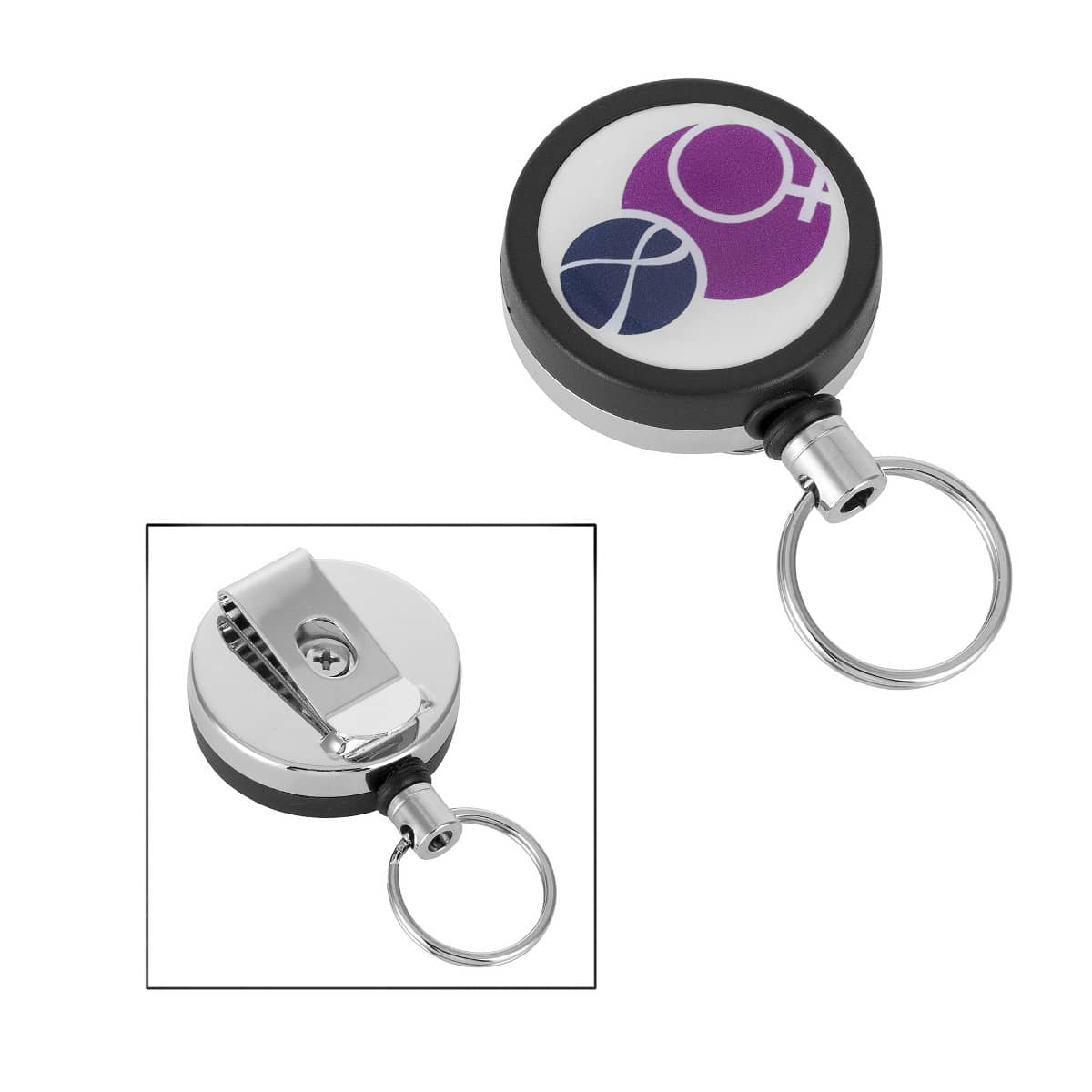 Printed Retractable Key Chains & Badge Reels - Red Strawberry