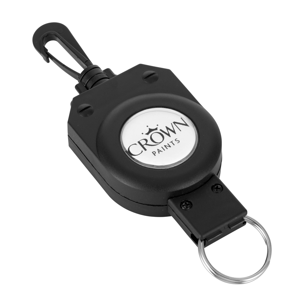 JIKIOU Retractable Badge Reel with Carabiner Belt Clip and Key Ring for ID  Card Key Keychain Badge Holder Black 3 Pack
