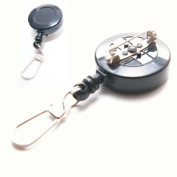 AllTopBargains Heavy Duty Retractable 2 inch Pull Reel Key Chain Retractable Chain Belt Clip ID New, Women's, Silver