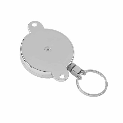 Heavy Duty Screw On Metal Retractable Key Chain - Red Strawberry Solutions